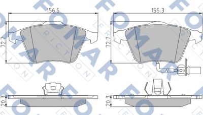 FO920981 FOMAR Friction Комплект тормозных колодок, дисковый тормоз