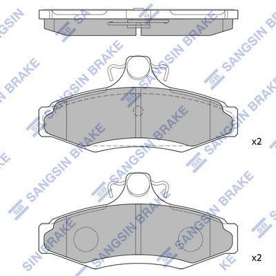 SP1114 Hi-Q Комплект тормозных колодок, дисковый тормоз