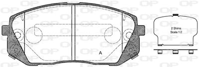 BPA130222 OPEN PARTS Комплект тормозных колодок, дисковый тормоз