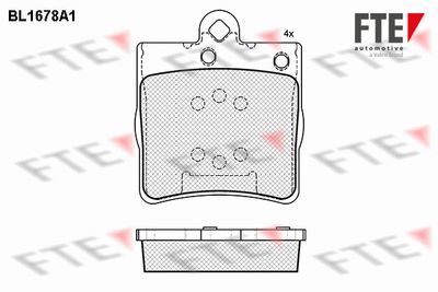 BL1678A1 FTE Комплект тормозных колодок, дисковый тормоз