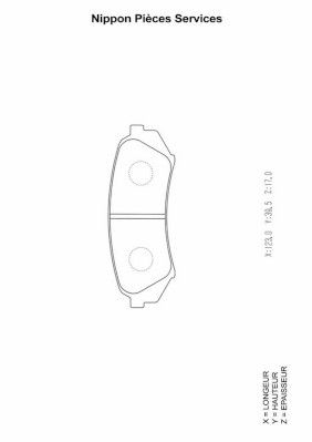 T361A18 NPS Комплект тормозных колодок, дисковый тормоз