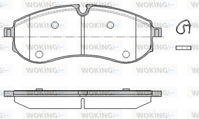 P1956300 WOKING Комплект тормозных колодок, дисковый тормоз