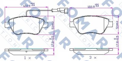 FO693781 FOMAR Friction Комплект тормозных колодок, дисковый тормоз