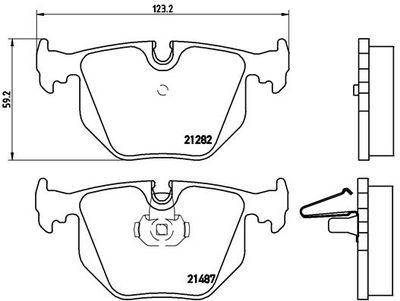 P06044 BREMBO Комплект тормозных колодок, дисковый тормоз