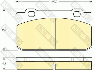 6103532 GIRLING Комплект тормозных колодок, дисковый тормоз