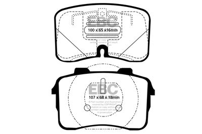 DP3883C EBC Brakes Комплект тормозных колодок, дисковый тормоз