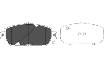 KBP9090 KAVO PARTS Комплект тормозных колодок, дисковый тормоз