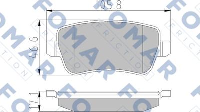 FO847181 FOMAR Friction Комплект тормозных колодок, дисковый тормоз