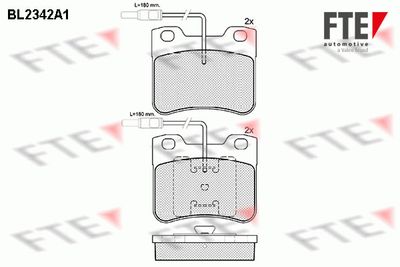 BL2342A1 FTE Комплект тормозных колодок, дисковый тормоз