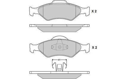 120873 E.T.F. Комплект тормозных колодок, дисковый тормоз