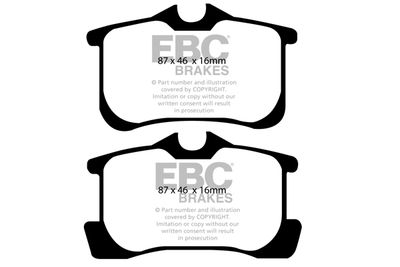 DP1422 EBC Brakes Комплект тормозных колодок, дисковый тормоз