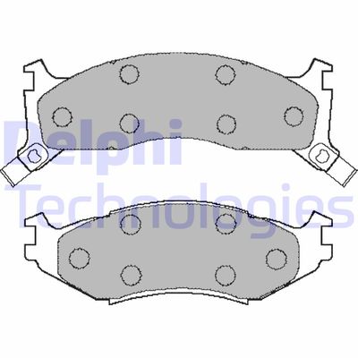 LP892 DELPHI Комплект тормозных колодок, дисковый тормоз