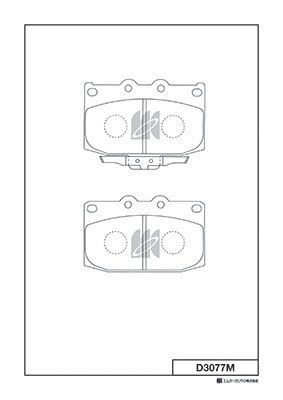D3077M MK Kashiyama Комплект тормозных колодок, дисковый тормоз