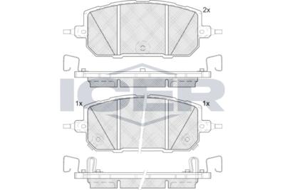 182433 ICER Комплект тормозных колодок, дисковый тормоз