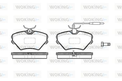 P585302 WOKING Комплект тормозных колодок, дисковый тормоз