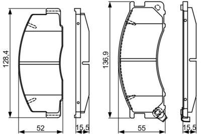 0986495327 BOSCH Комплект тормозных колодок, дисковый тормоз