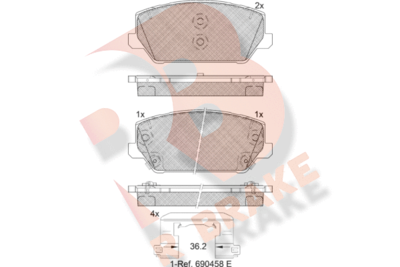 RB2306 R BRAKE Комплект тормозных колодок, дисковый тормоз