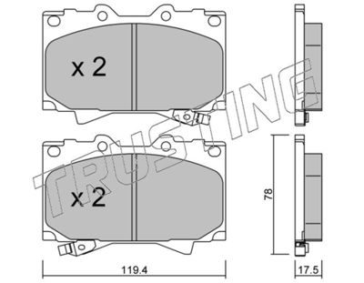 4680 TRUSTING Комплект тормозных колодок, дисковый тормоз