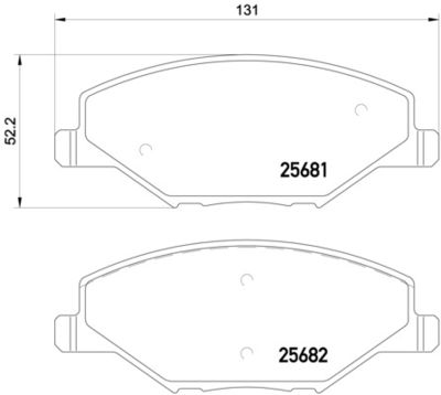 P85121 BREMBO Комплект тормозных колодок, дисковый тормоз