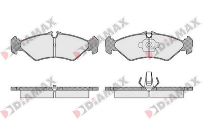 N09508 DIAMAX Комплект тормозных колодок, дисковый тормоз