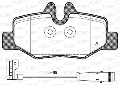 BPA111002 OPEN PARTS Комплект тормозных колодок, дисковый тормоз