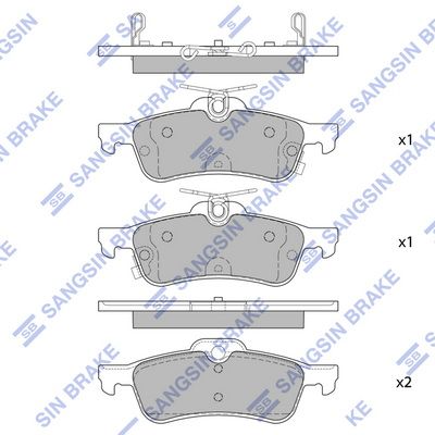 SP4133 Hi-Q Комплект тормозных колодок, дисковый тормоз