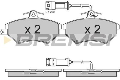 BP2644 BREMSI Комплект тормозных колодок, дисковый тормоз