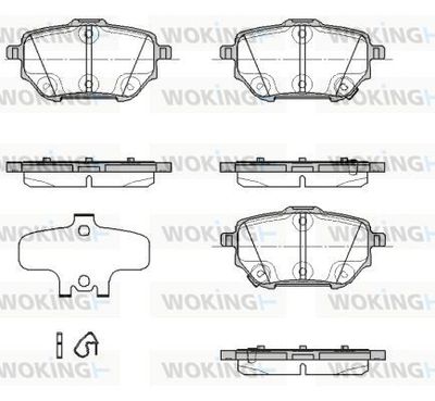 P1837302 WOKING Комплект тормозных колодок, дисковый тормоз