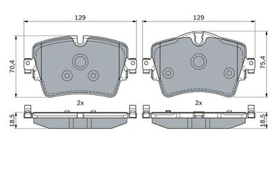 0986494940 BOSCH Комплект тормозных колодок, дисковый тормоз