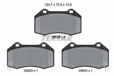 2552803 TEXTAR Комплект тормозных колодок, дисковый тормоз