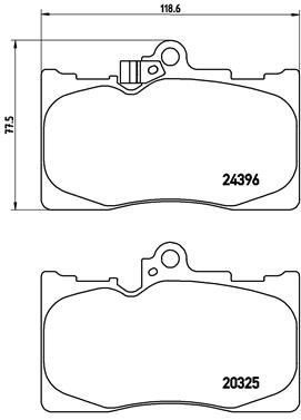 P83072 BREMBO Комплект тормозных колодок, дисковый тормоз