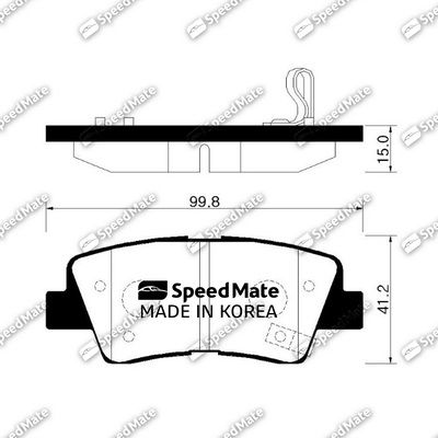 SMBPH042 SpeedMate Комплект тормозных колодок, дисковый тормоз