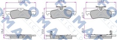 FO800681 FOMAR Friction Комплект тормозных колодок, дисковый тормоз