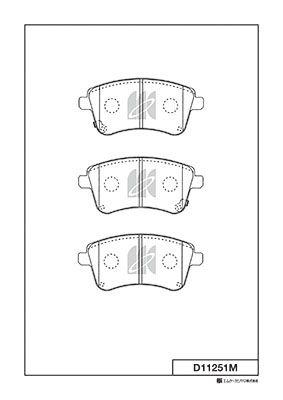 D11251M MK Kashiyama Комплект тормозных колодок, дисковый тормоз