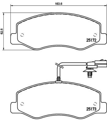 P68061 BREMBO Комплект тормозных колодок, дисковый тормоз