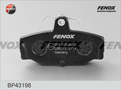 BP43198 FENOX Комплект тормозных колодок, дисковый тормоз