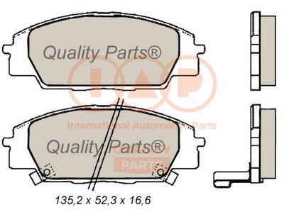 70406023 IAP QUALITY PARTS Комплект тормозных колодок, дисковый тормоз