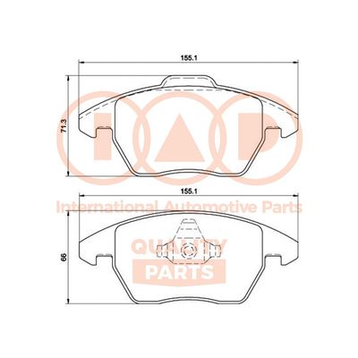 70450042 IAP QUALITY PARTS Комплект тормозных колодок, дисковый тормоз