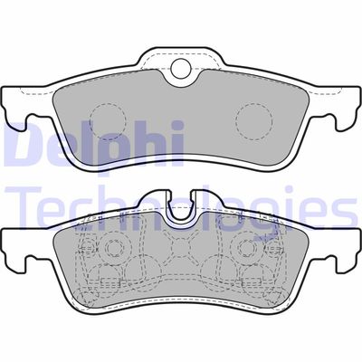 LP1912 DELPHI Комплект тормозных колодок, дисковый тормоз