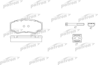 PBP1480 PATRON Комплект тормозных колодок, дисковый тормоз