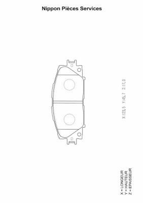 T360A121 NPS Комплект тормозных колодок, дисковый тормоз