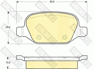6115201 GIRLING Комплект тормозных колодок, дисковый тормоз