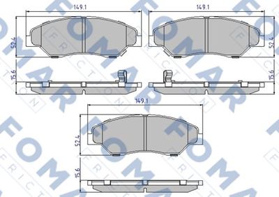 FO893881 FOMAR Friction Комплект тормозных колодок, дисковый тормоз