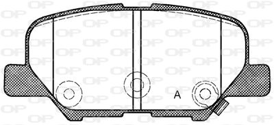 BPA153602 OPEN PARTS Комплект тормозных колодок, дисковый тормоз