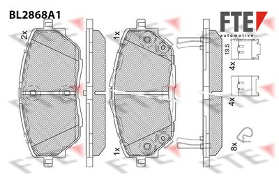 BL2868A1 FTE Комплект тормозных колодок, дисковый тормоз