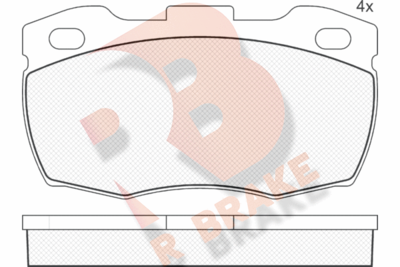 RB1089 R BRAKE Комплект тормозных колодок, дисковый тормоз