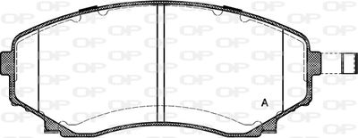 BPA039722 OPEN PARTS Комплект тормозных колодок, дисковый тормоз