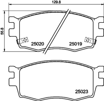 PCP1282 DON Комплект тормозных колодок, дисковый тормоз