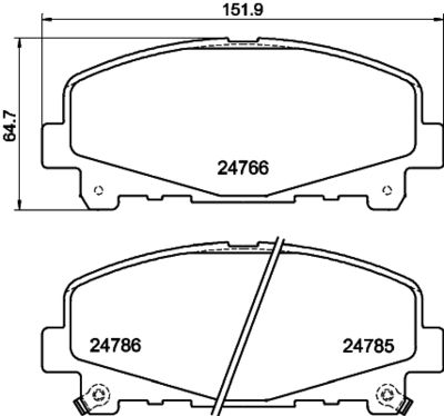 PCP1481 DON Комплект тормозных колодок, дисковый тормоз