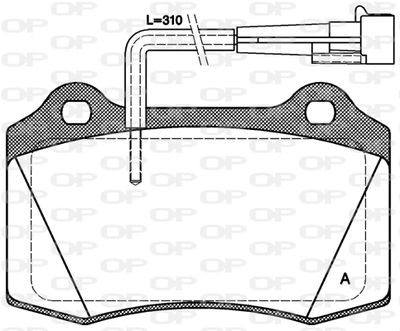 BPA043422 OPEN PARTS Комплект тормозных колодок, дисковый тормоз